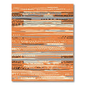 Abstract Orange Grey Tribal Stripe Rug