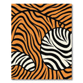 Bold Orange Black Animal Print Rug