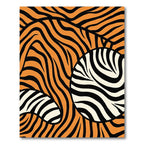 Bold Orange Black Animal Print Rug