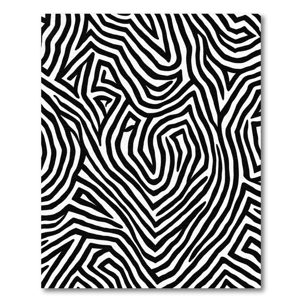 Bold Black White Abstract Zebra Stripes Rug