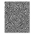 Bold Black White Abstract Zebra Stripes Rug