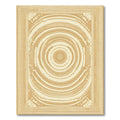 Golden Concentric Circles Abstract Art Rug