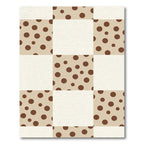 Brown Polka Dot Checkerboard Rug