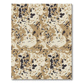 Tan Brown Abstract Organic Shapes Rug