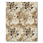 Tan Brown Abstract Organic Shapes Rug