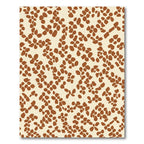 Cream Brown Organic Speckle Throw Rug