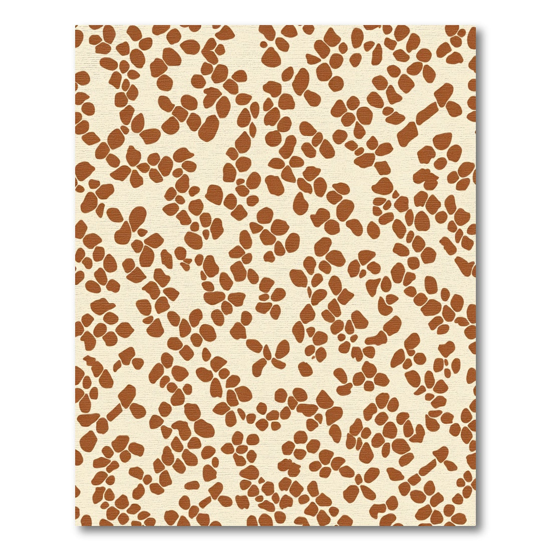 Cream Brown Organic Speckle Throw Rug