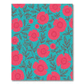 Retro Coral Floral Branch Scatter Rug