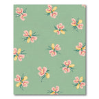 Pink Yellow Blossom Garden Print Rug