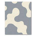 Abstract Soft Blue Blob Composition Rug