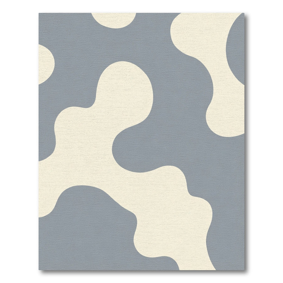 Abstract Soft Blue Blob Composition Rug