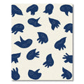 Deep Blue Abstract Organic Forms Rug