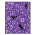 Purple Floral Bird Silhouette Rug