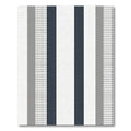 Modern Navy White Gray Stripe Gingham Rug