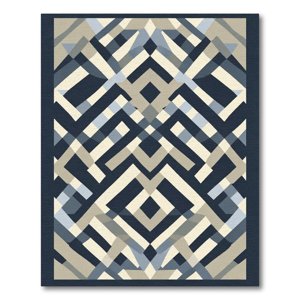 Navajo Inspired Geometric Lattice Rug