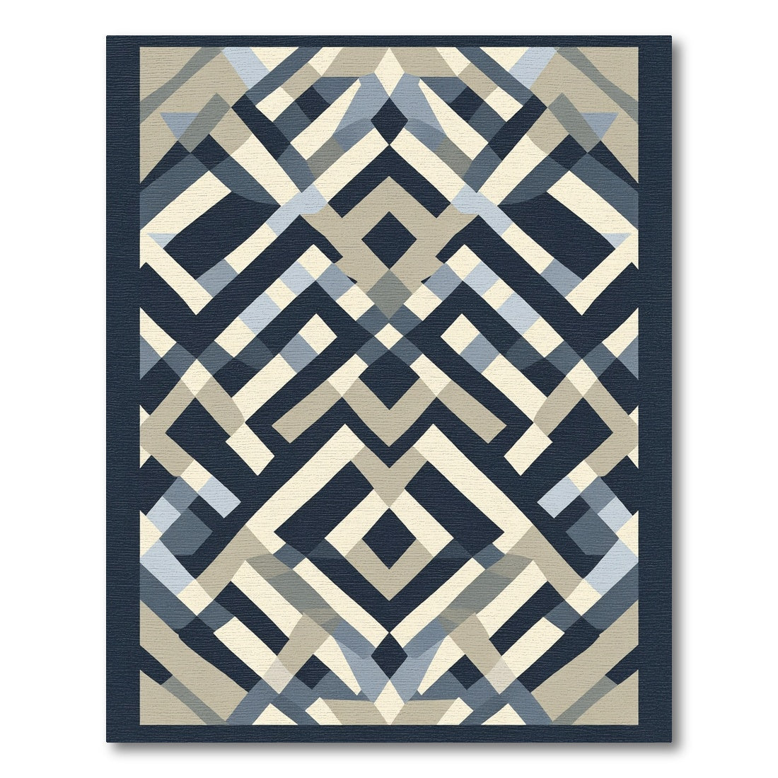 Navajo Inspired Geometric Lattice Rug