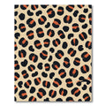 Bold Black Orange Leopard Spots Rug