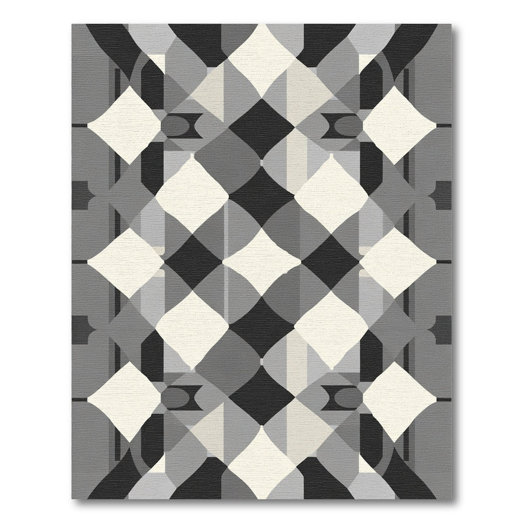 Monochromatic Geometric Diamond Arrangement Rug