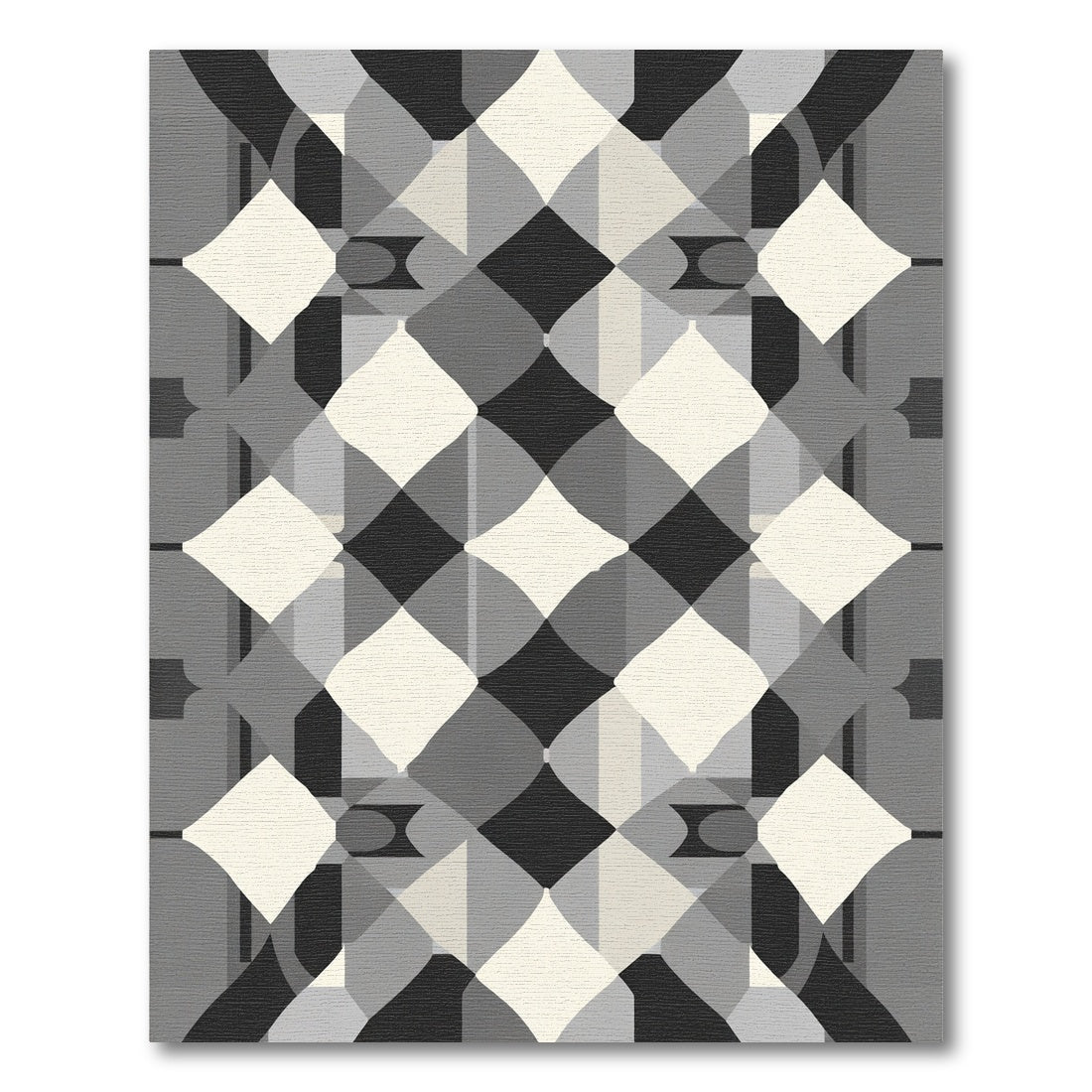 Monochromatic Geometric Diamond Arrangement Rug