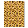 Brown And Gold Abstract Camouflage Rug