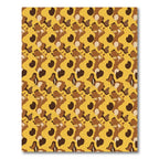 Brown And Gold Abstract Camouflage Rug