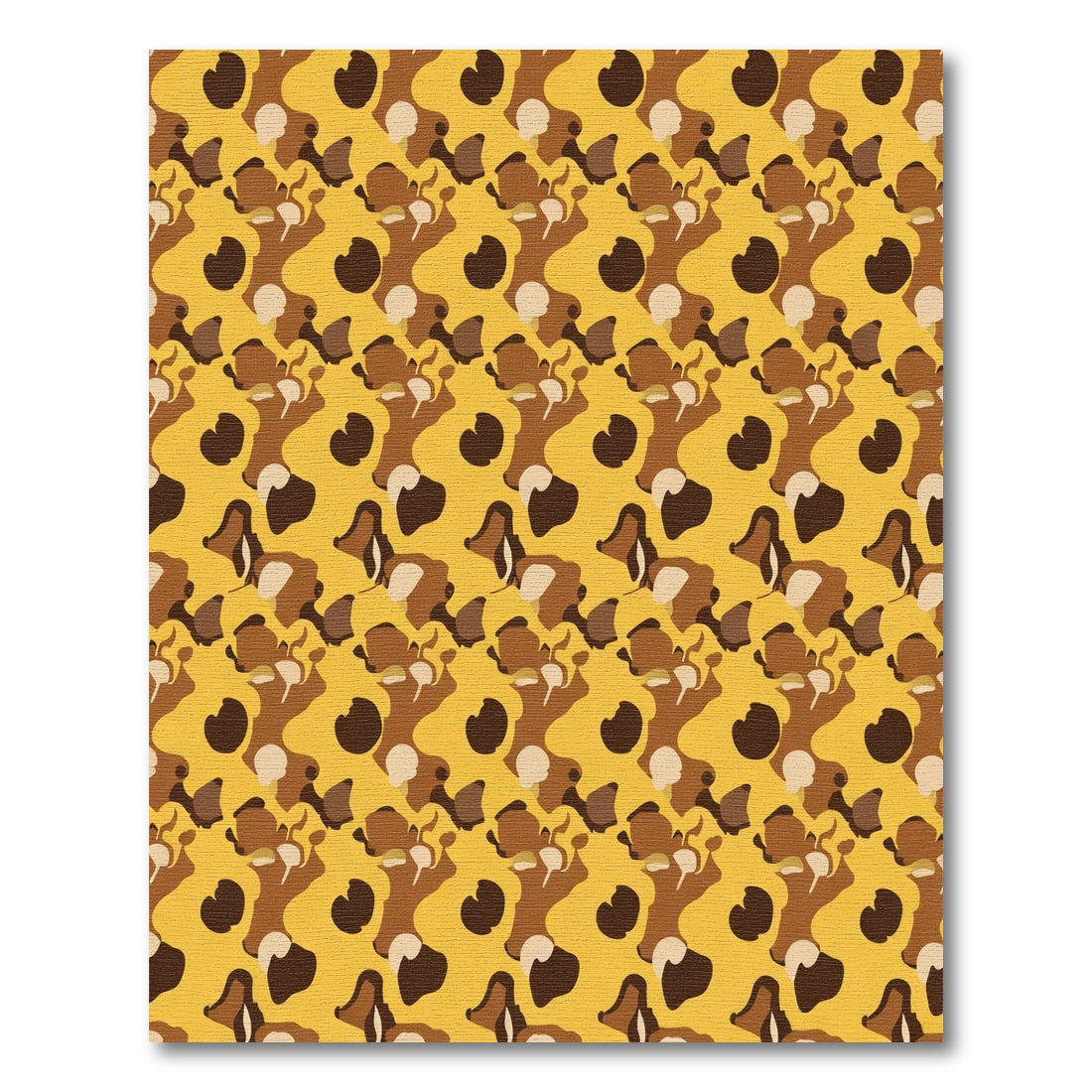 Brown And Gold Abstract Camouflage Rug
