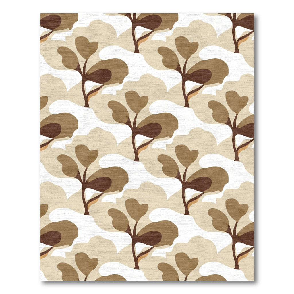Earthy Brown Organic Tree Branches Rug