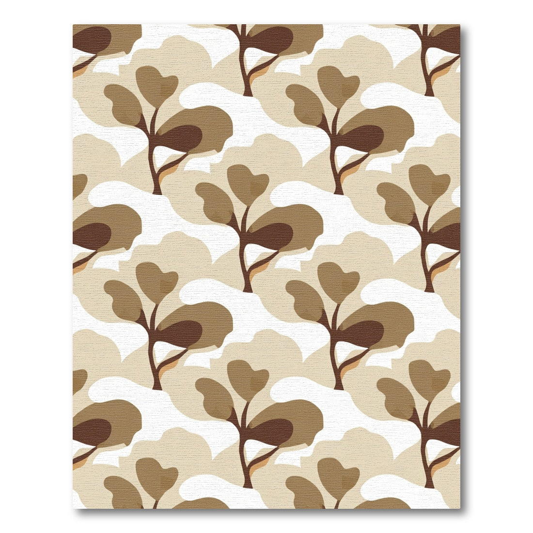 Earthy Brown Organic Tree Branches Rug