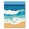 Calm Ocean Wave Beach Landscape Rug