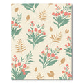 Coral Blossoms on Cream Backdrop Rug