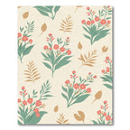 Coral Blossoms on Cream Backdrop Rug