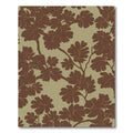 Brown Leafy Vine Silhouette Rug