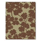 Brown Leafy Vine Silhouette Rug