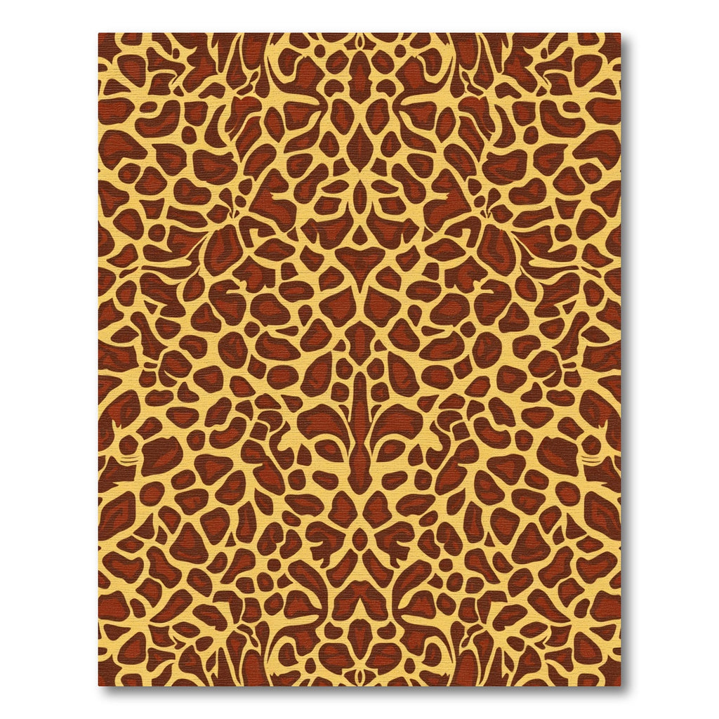 Giraffe Spot Earthy Brown Yellow Rug