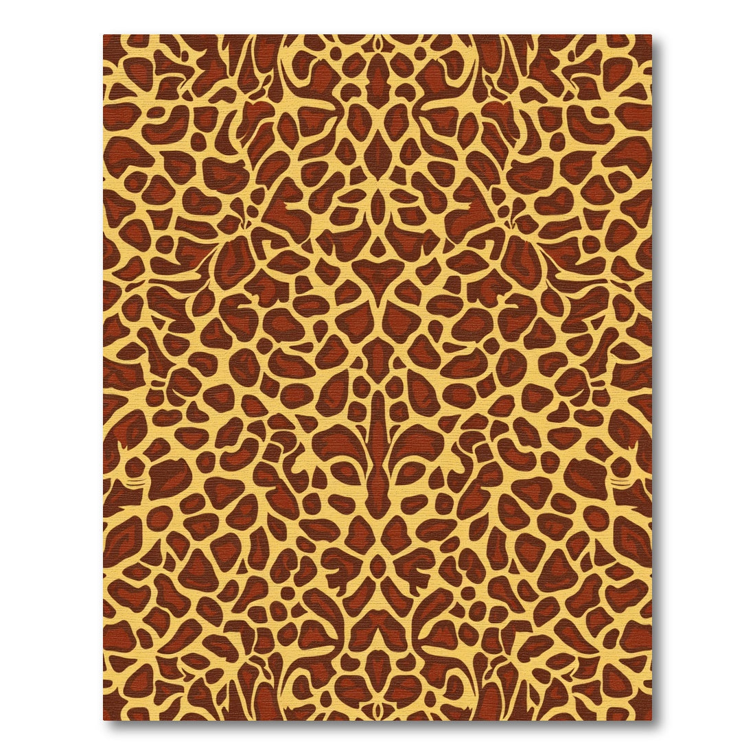 Giraffe Spot Earthy Brown Yellow Rug