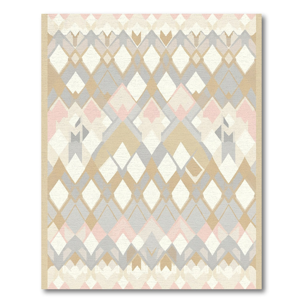 Geometric Diamond Chevron Pastel Rug