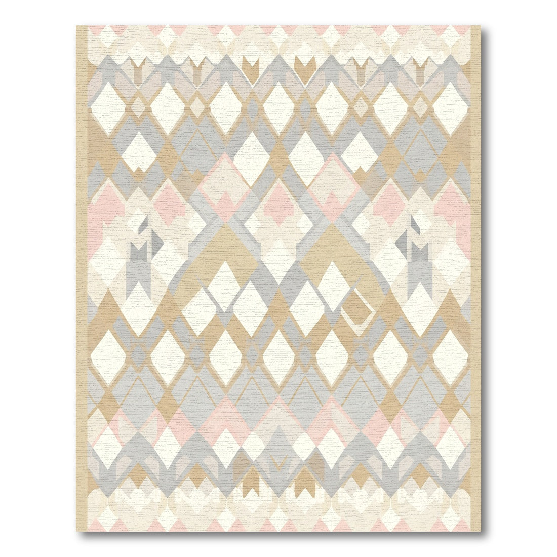 Geometric Diamond Chevron Pastel Rug