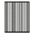 Monochromatic Striped Geometric Bands Rug