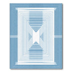 Cool Blue Gradient Square Tunnel Rug