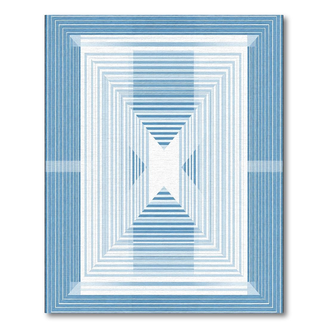 Cool Blue Gradient Square Tunnel Rug