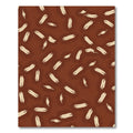 Earthy Brown Strokes Scattered Organic Rug