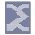 Abstract White Zig Zag Slate Rug
