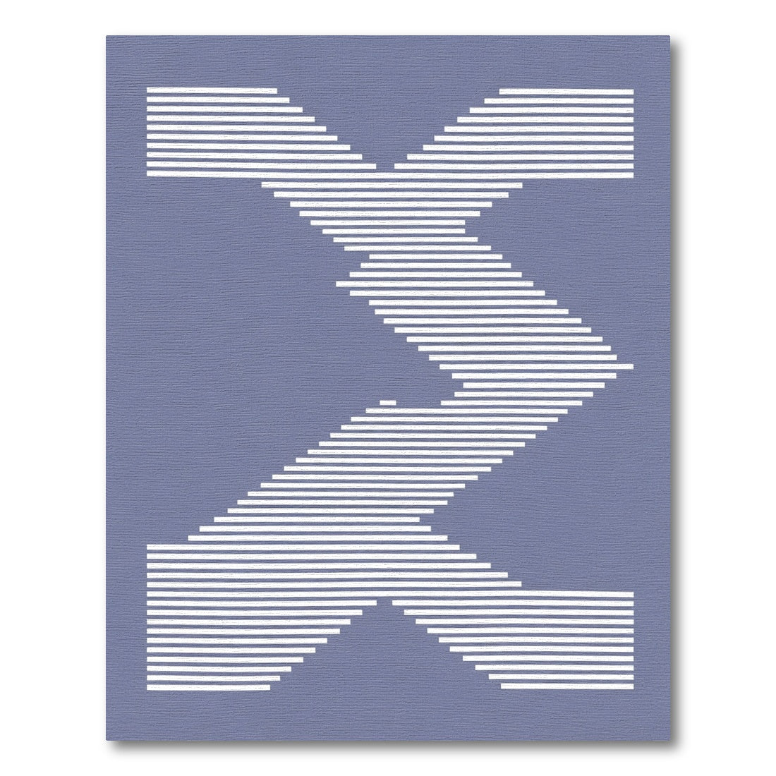 Abstract White Zig Zag Slate Rug