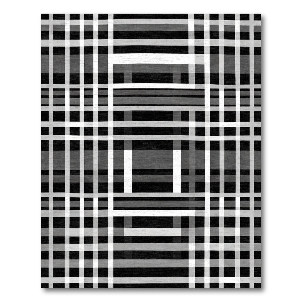 Monochromatic Overlapping Checkerboard Grid Rug