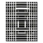 Monochromatic Overlapping Checkerboard Grid Rug