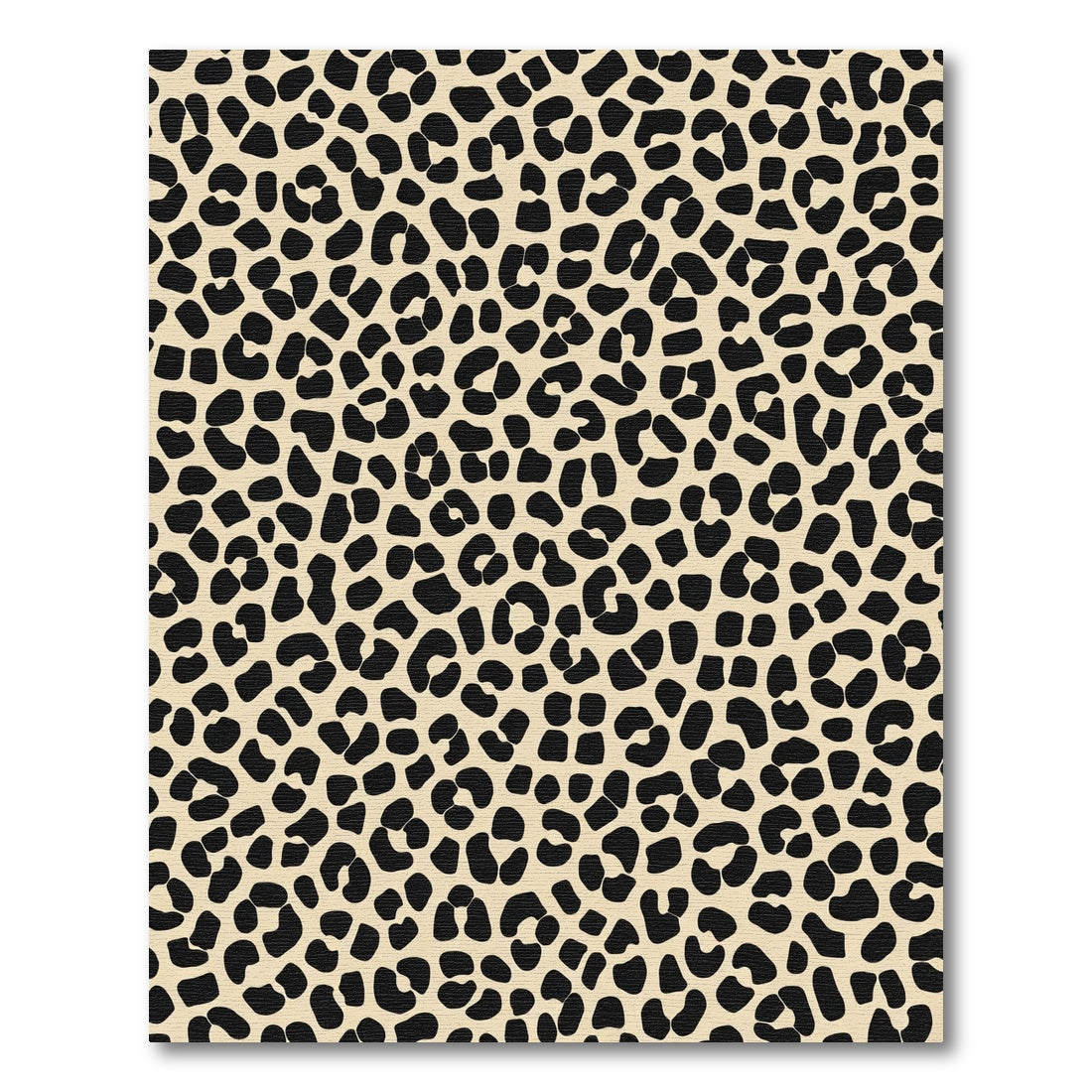 Classic Black Spotted Tan Animal Print Rug