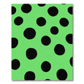 Retro Neon Green Black Polka Dot Rug