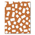 Terracotta White Geometric Block Rug