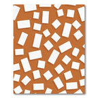 Terracotta White Geometric Block Rug