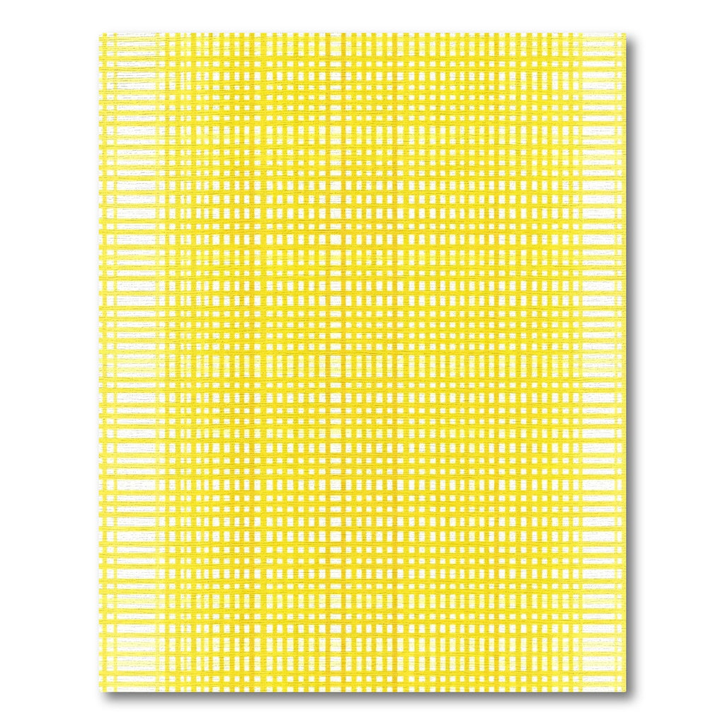 Bright Yellow Grid Weave Rug